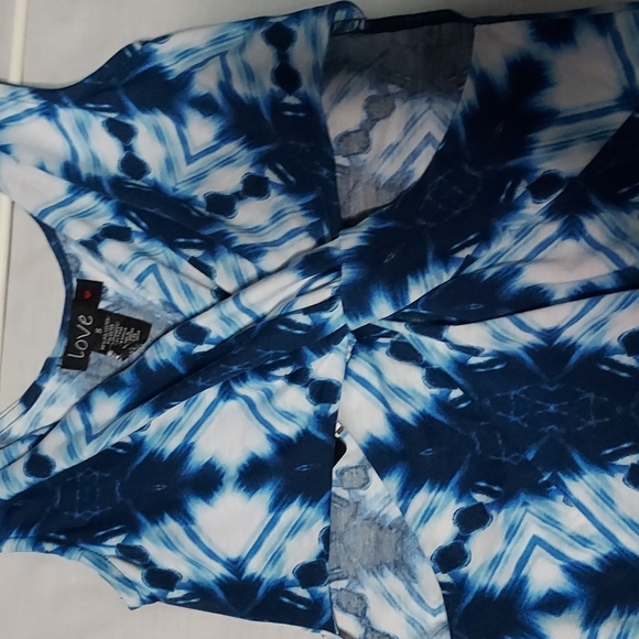 Blue and white Size small maxi with slits - Picture 4 of 4